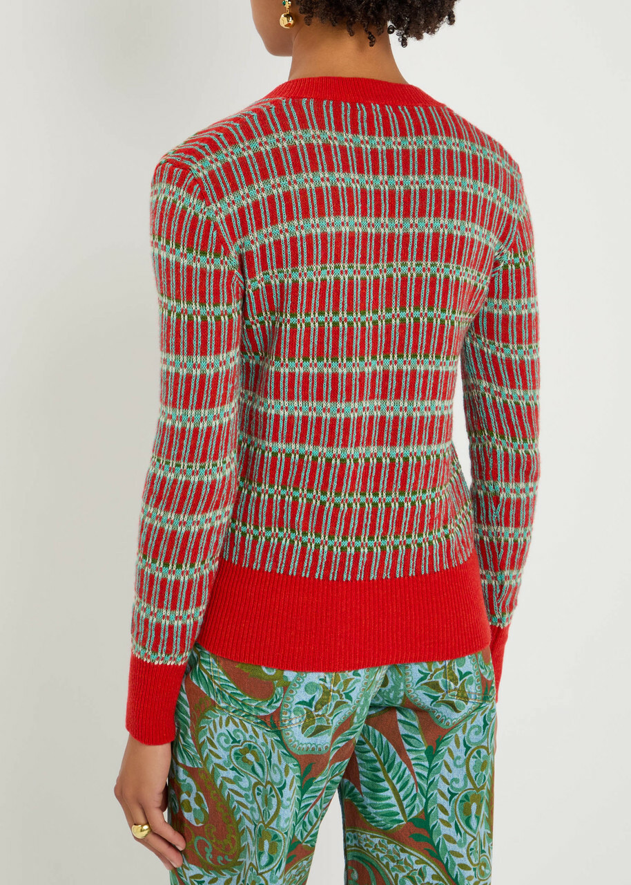Etro Striped Knit Jumper Red