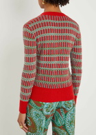 Etro Striped Knit Jumper Red