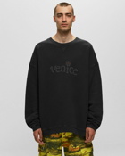 Erl Unisex Venice Crew Neck Premium Fleece Sweatshirt Black - Mens - Sweatshirts