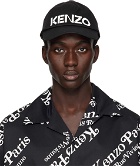 Kenzo Black Kenzo Paris Graphy Cap