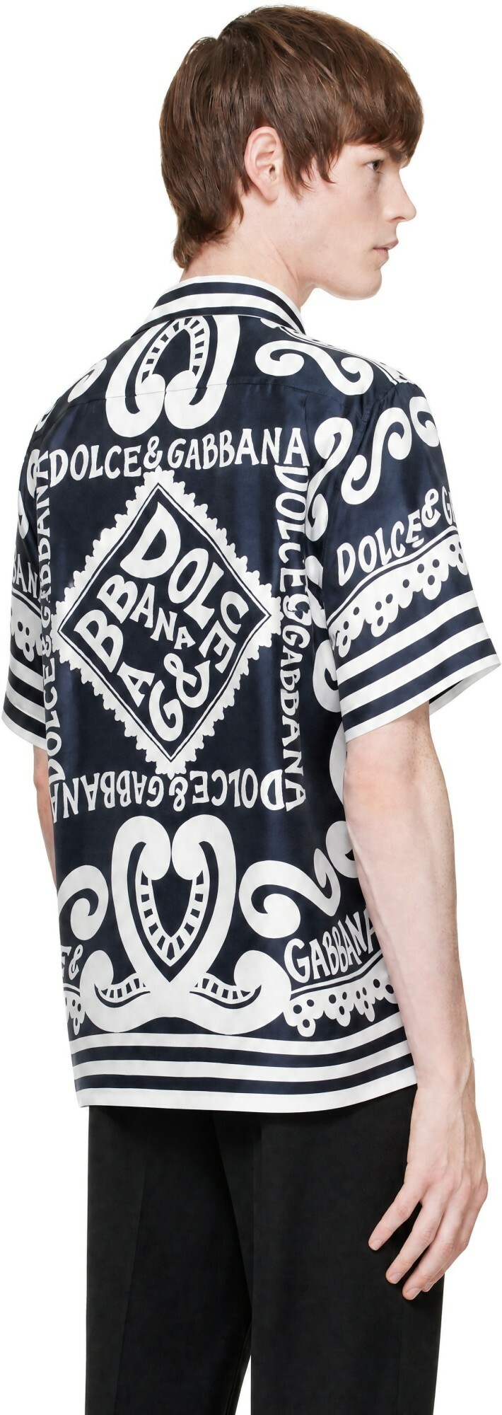 Dolce&Gabbana Black Marina Print Shirt