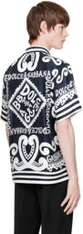 Dolce&Gabbana Black Marina Print Shirt