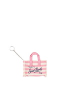 MC2 Saint Barth Pink Striped Cotton Canvas Key Holder