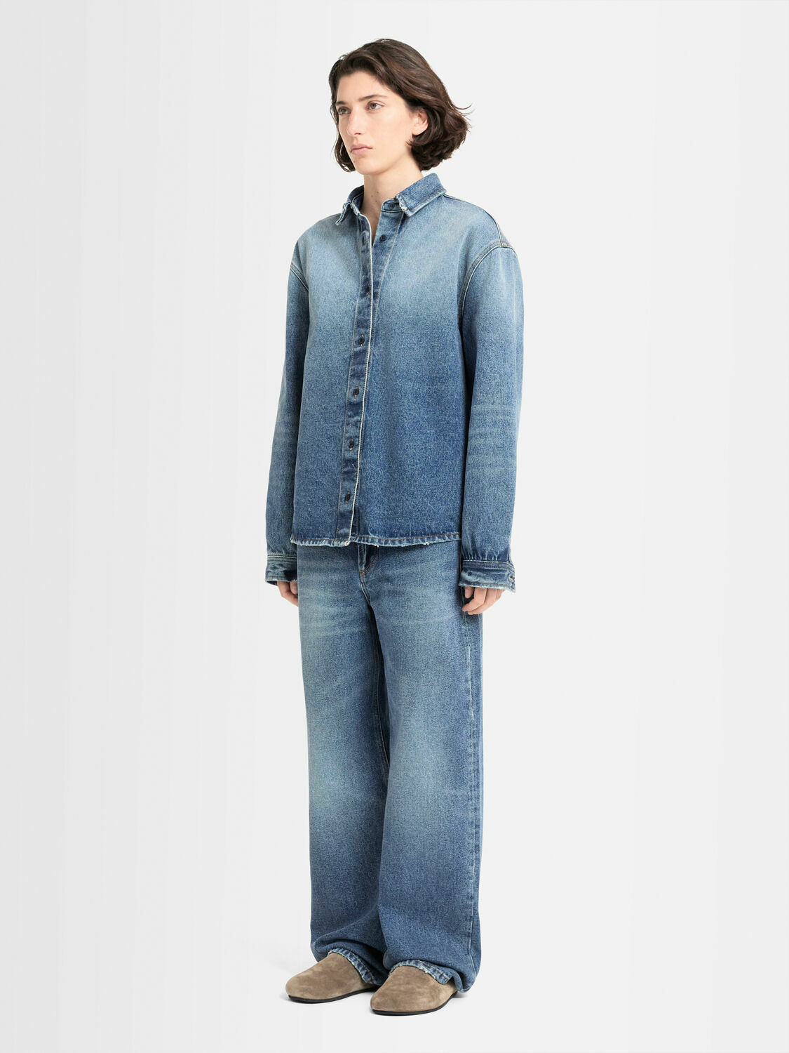 ANNAGRETA Luce Medium Wash Denim Shirt