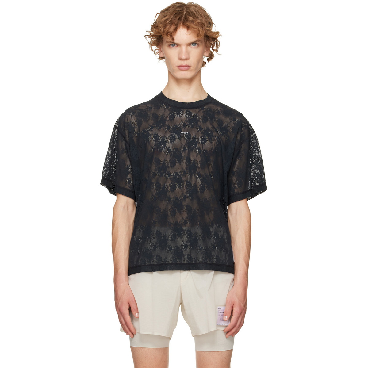 Satisfy Black Space-Lace Running T-shirt