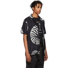 Double Rainbouu Black and White Beach House Hawaiian Shirt