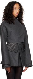 Maximilian Davis Gray Quilted Jacket