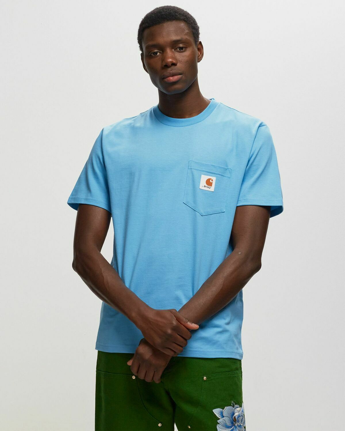 Awake Awake Ny X Carhartt Wip Pocket Tee Blue - Mens - Shortsleeves