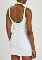 Casablanca Hippie Tennis Velour Mini Dress White