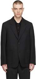 Solid Homme Black Wool Blazer