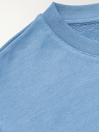 A.P.C. - VPC Logo-Flocked Cotton-Jersey Sweatshirt - Blue