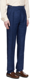 Ralph Lauren Purple Label Navy Pleated Trousers