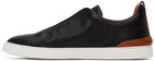 ZEGNA Black Triple Stitch Sneakers