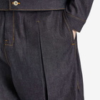 Sage Nation Men's Welt Trousers in Raw Denim