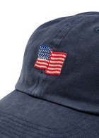 Cherry Los Angeles Mini Flag Embroidered Cotton cap - Navy - One Size