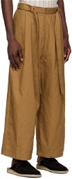 Naked & Famous Denim SSENSE Exclusive Brown Wide Trousers