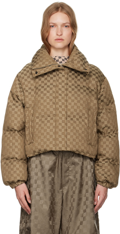 Photo: MISBHV Beige Jacquard Monogram Puffer Jacket