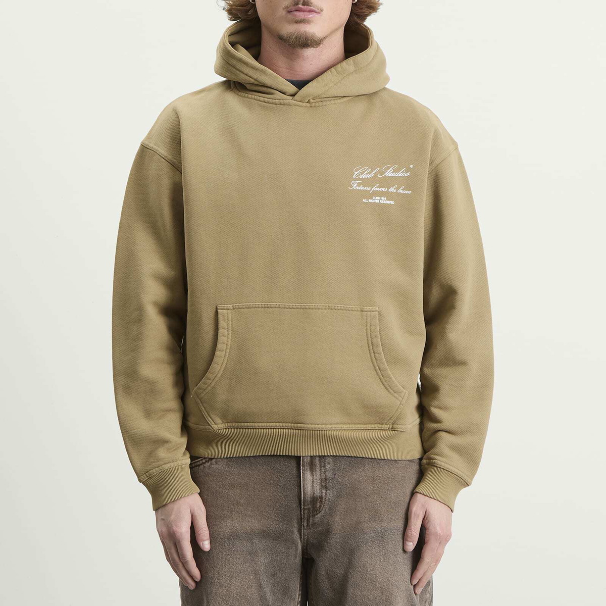 Club 1984 Men's LA Studio Hoodie in Dark Taupe