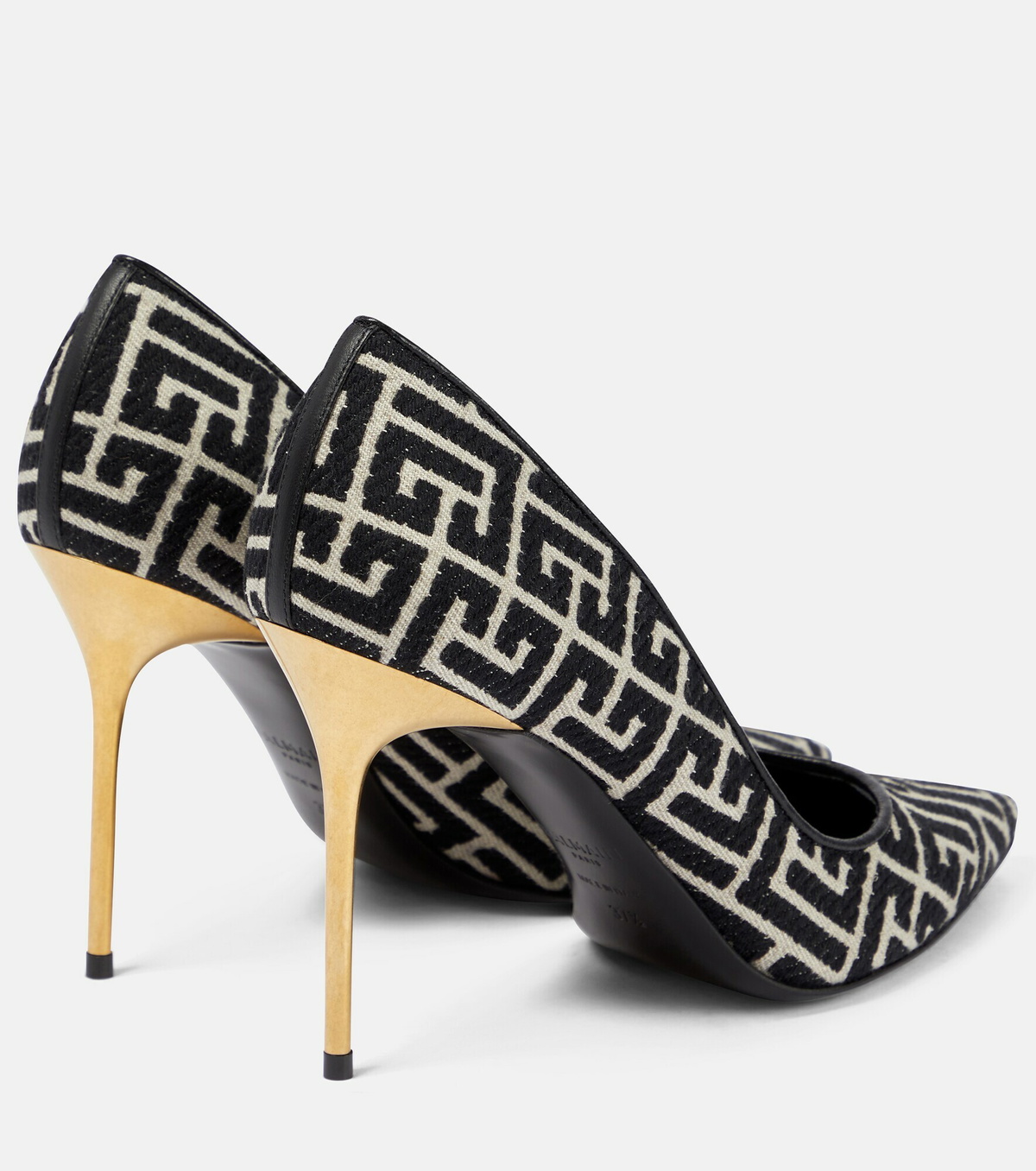Balmain - Ruby monogram jacquard pumps Balmain
