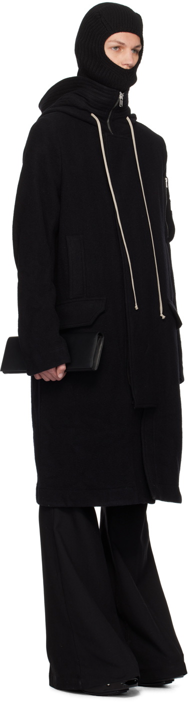 Rick Owens Black Porterville Megaparka Coat