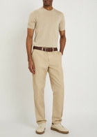 Boss Umauro Fine-knit Wool T-shirt Beige