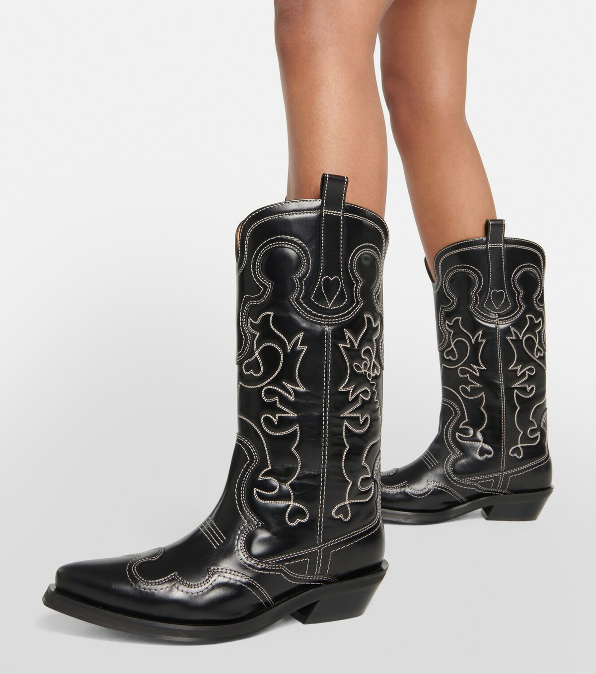 【関税込み】GANNI 'Western' texas boots Ganni Leather cowboy boots GANNI