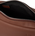 Loewe - Military Full-Grain Leather Messenger Bag - Brown
