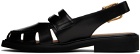 Thom Browne Black Slingback Cutout Sandals