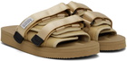 Suicoke Beige MOTO-Cab Sandals