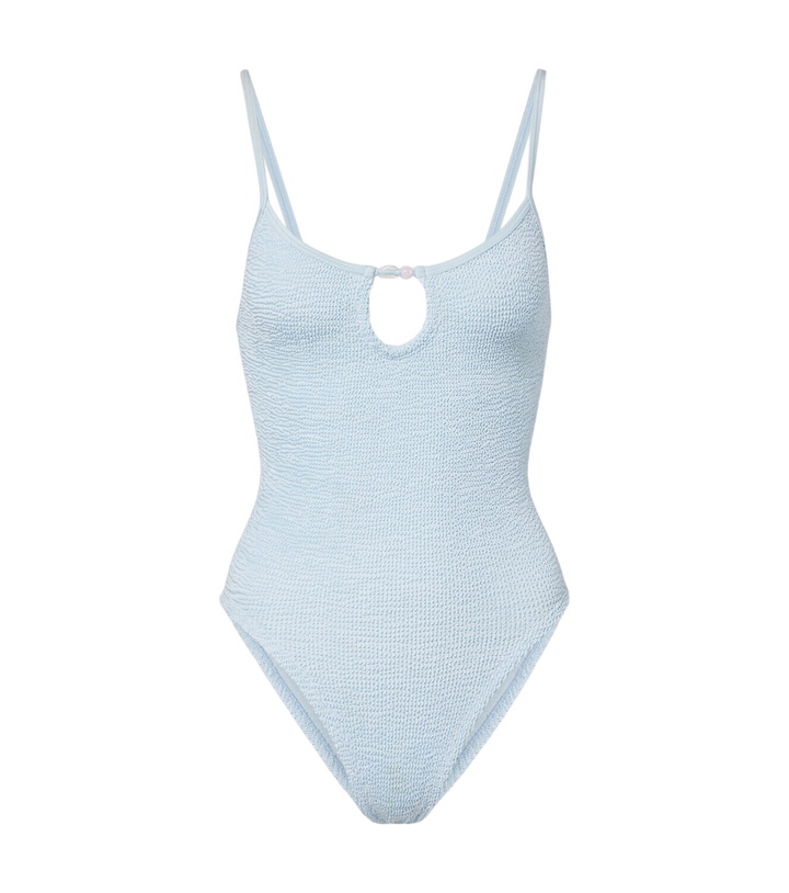 Photo: Hunza G Mia beaded cutout swimsuit