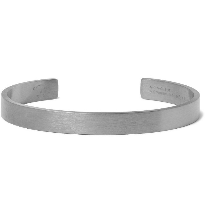 Photo: Le Gramme - Le 21 Brushed Ruthenium-Plated Sterling Silver Cuff - Men - Silver