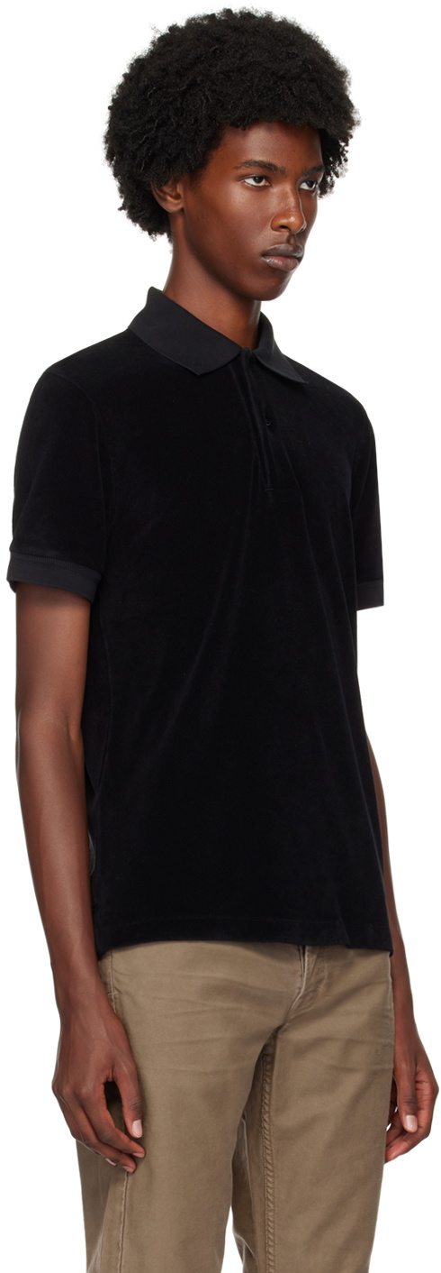 TOM FORD Black Towelling Polo TOM FORD