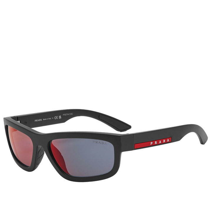 Photo: Prada Eyewear Men's Prada Linnea Rossa 05ZS Sunglasses in Black 