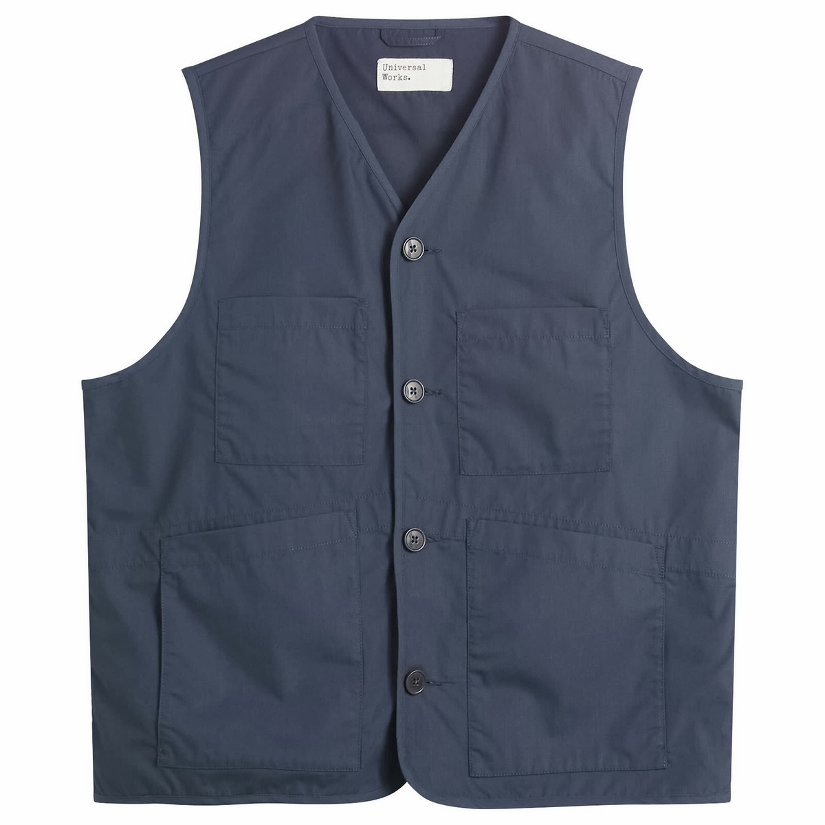 Universal Works Men's Recycled Poly Tech City Waistcoat in Navy