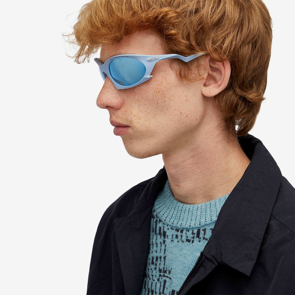 Oakley Plantaris Sunglasses in Matte Stonewash/Prizm Deep Water 