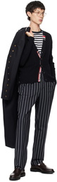 Thom Browne Navy Cable Cardigan