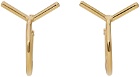 Y/Project Gold Mini Y Hoop Earrings