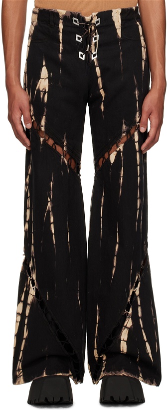 Photo: Dion Lee Black Spiral Laced Jeans