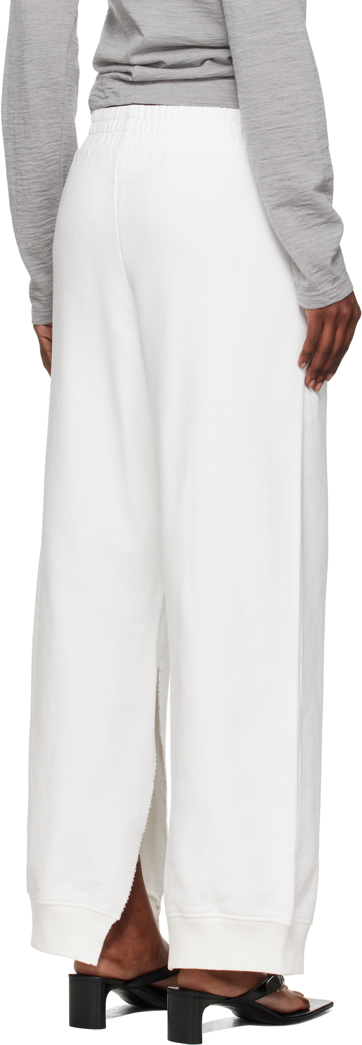 MM6 Maison Margiela Off-White Cotton Sweatpants