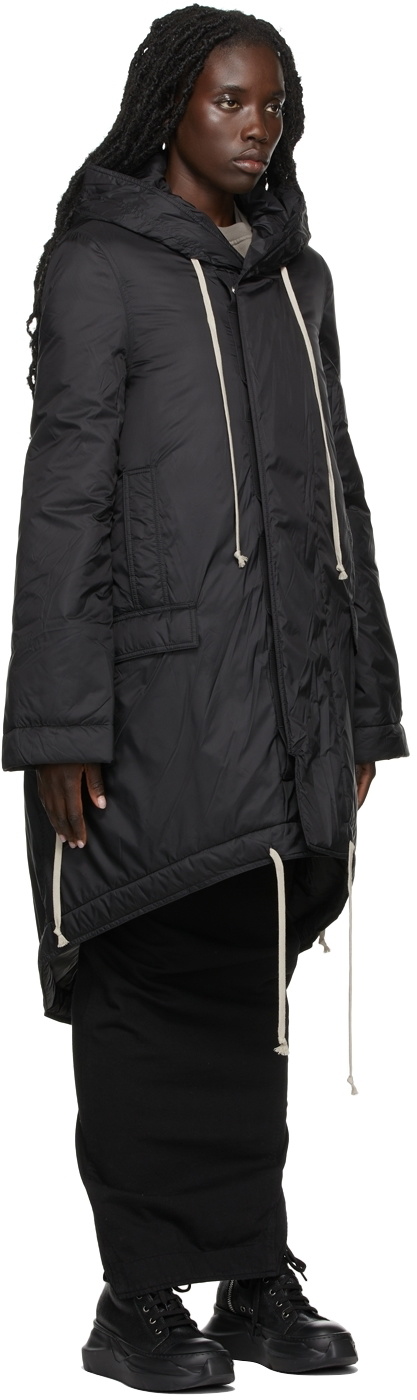 ジャケット・アウター Rick Owens JUMBO FISHTAIL DRKSHDW 21SS Rick Owens Drkshdw Black Jumbo Fishtail Coat Rick Owens Drkshdw