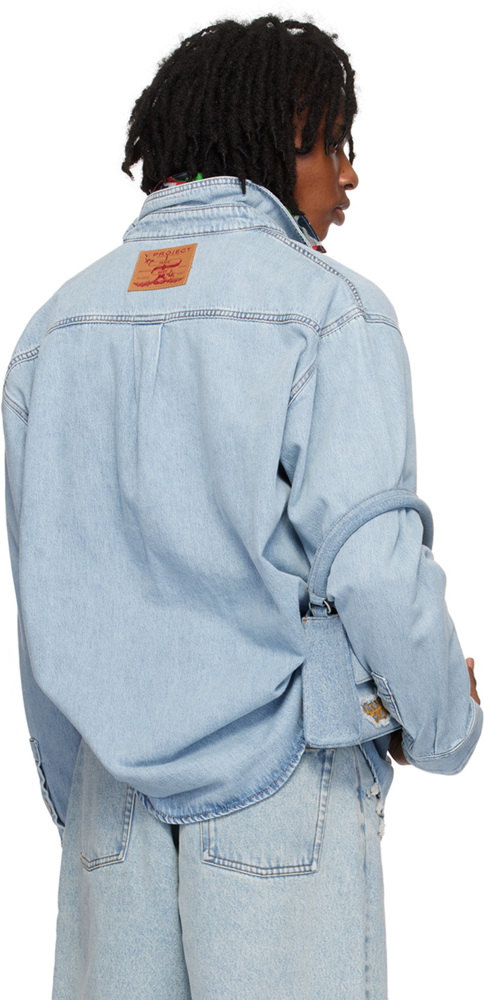 Y/Project Blue Hook & Eye Denim Shirt Y/Project
