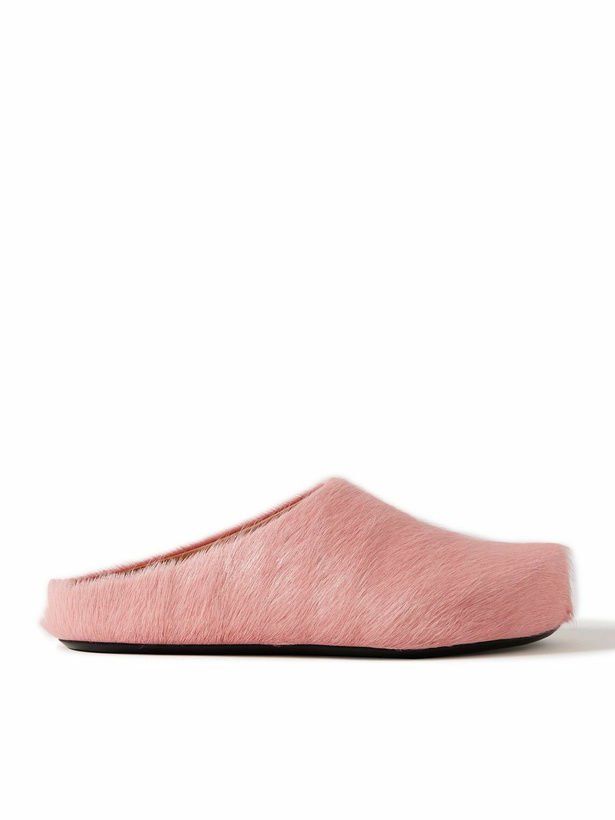 Photo: Marni - Fussbett Calf Hair Slippers - Pink