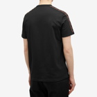 Fred Perry Men's Contrast Tape Ringer T-Shirt in Black/Whisky Brown