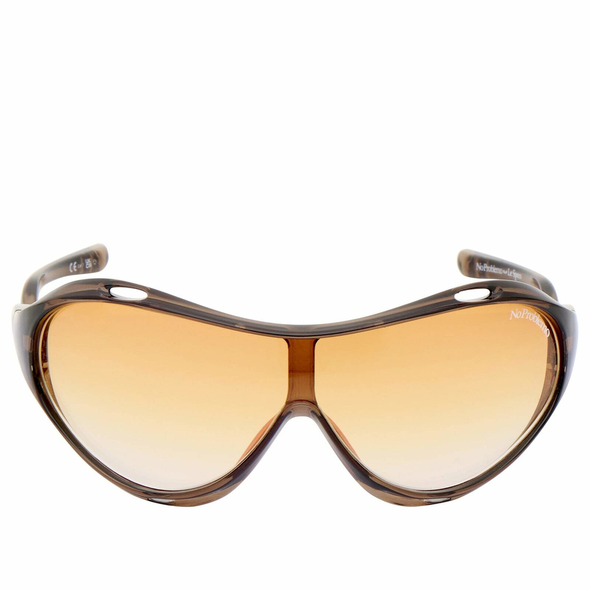 Le Specs x No Problemo Iris Sunglasses in Cocoa/Fire Grad 