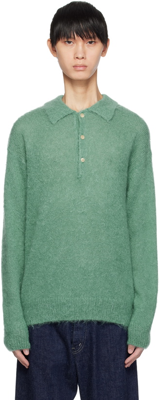 Photo: AURALEE Green Brushed Polo