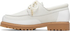 Casablanca White Leather Boat Shoes