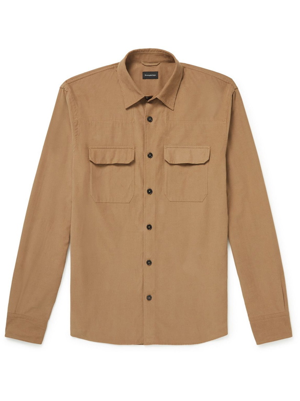 Photo: Ermenegildo Zegna - Cotton-Corduroy Shirt - Brown