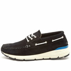 EasyMoc Men's Merrimack Boat Sneakers in Black Suede
