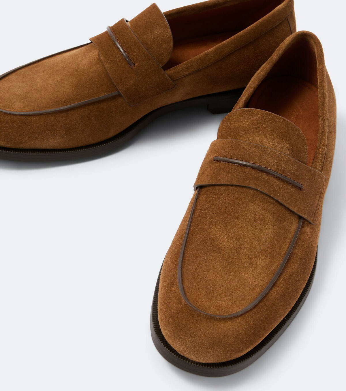 Zegna Suede penny loafers