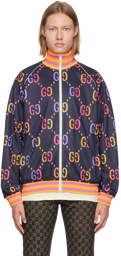 Gucci Navy Jumbo GG Jacket